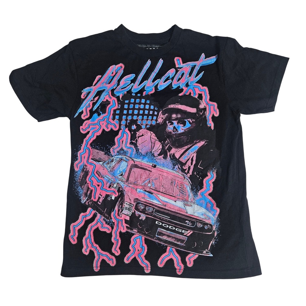 Reason x Dodge Hellcat T-Shirt Mens Small Black Graphic Tee Limited Edition